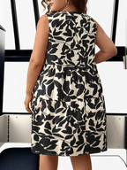 Floral print sleeveless mini dress XD21