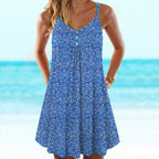 Floral spaghetti strap mini dress XD21