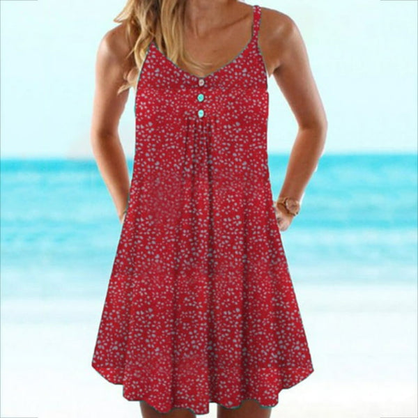 Floral spaghetti strap mini dress