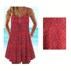 Floral spaghetti strap mini dress XD21