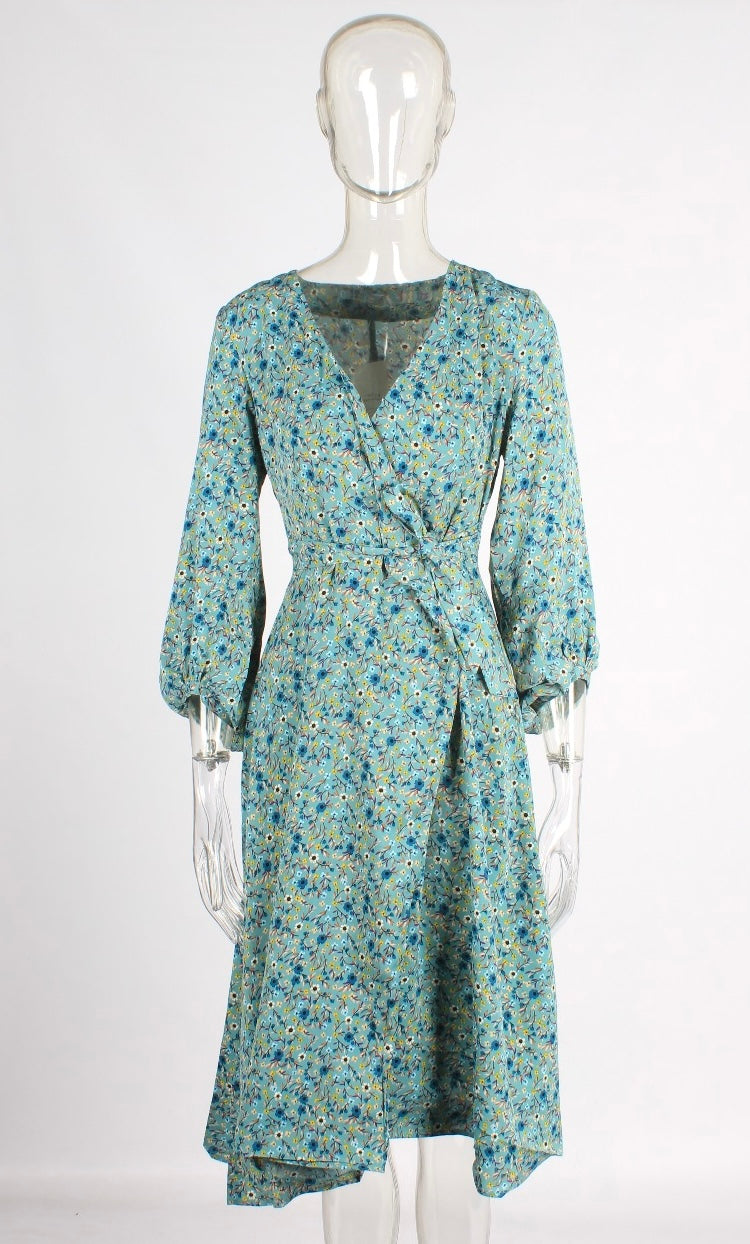 Foral midi wrap dress XD21