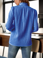 Frenchy Frill Trim Shirred Cuff Blouse XD21