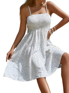 Frenchy Polka Dot Spagetti Strap Mini Dress XD21