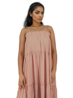 Frill Tier Loose Midi Dress XD21