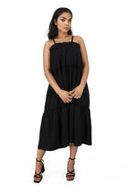 Frill Tier Loose Midi Dress XD21