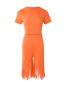 Fringe Shorts and Short T-Shirt Set XD21