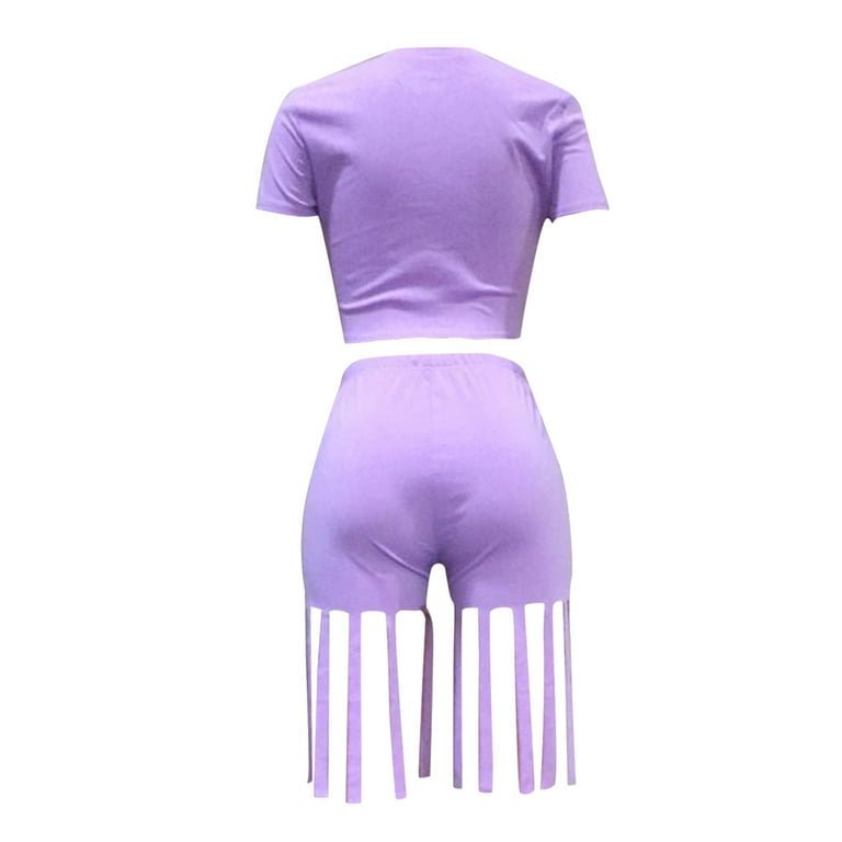 Fringe Shorts and Short T-Shirt Set XD21