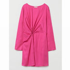 Front Knot Long Sleeve Mini Dress XD21