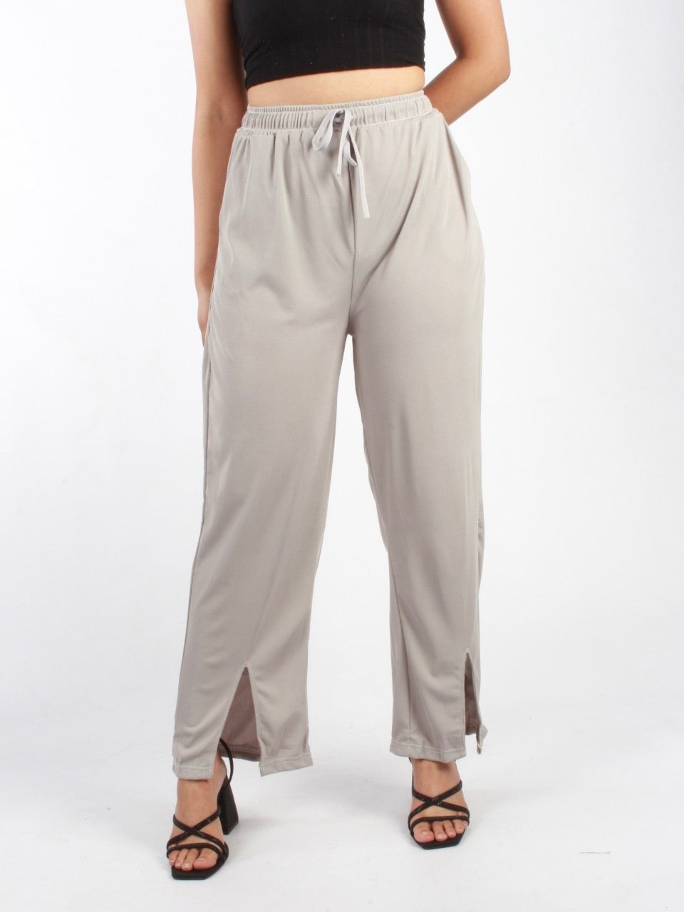 Front Split Straight Cut Thin Pants XD21