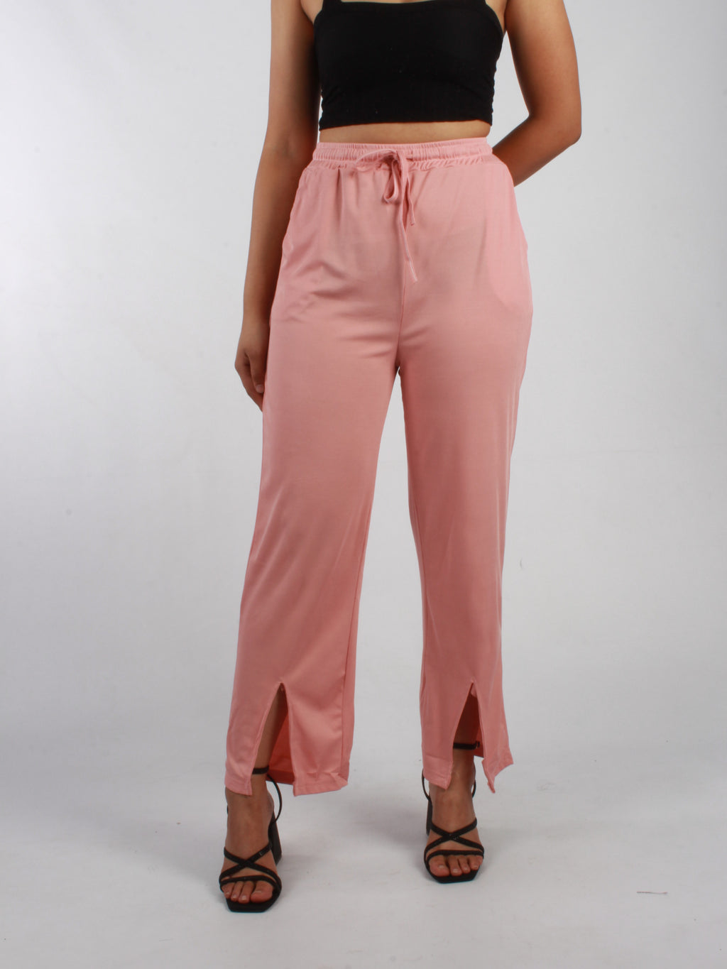 Front Split Straight Cut Thin Pants XD21