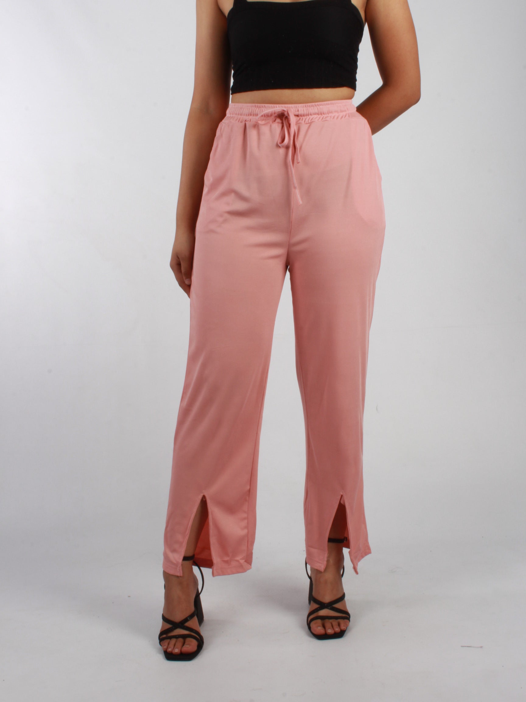 Front Split Straight Cut Thin Pants XD21