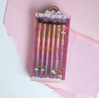 Mofeina Rainbow Makeup Brush Set – 6-Piece Pink Cosmetic Brushes Random