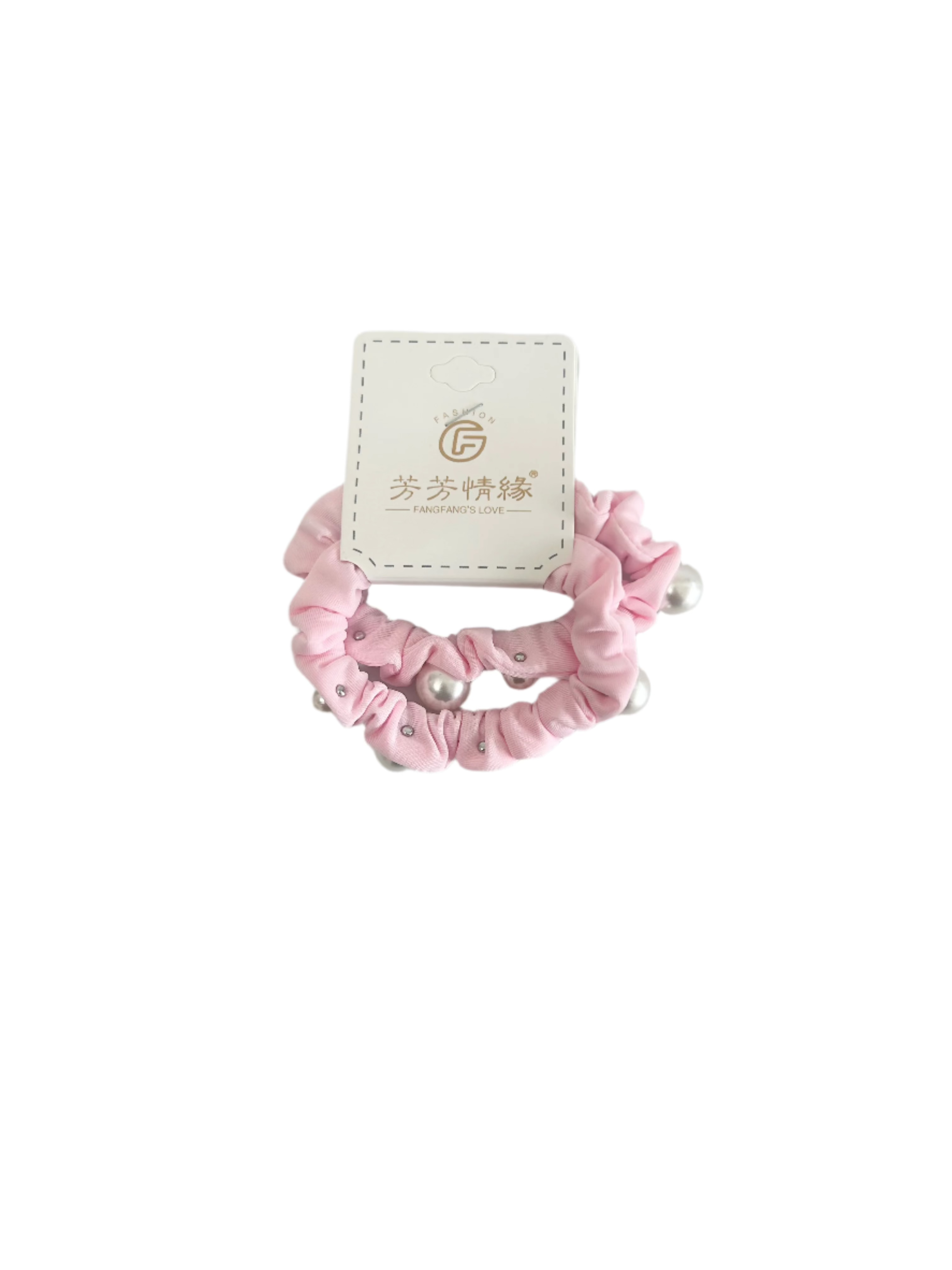 Candy Colour Pearl Hair Tie 2pcs - Stylish & Gentle Hold