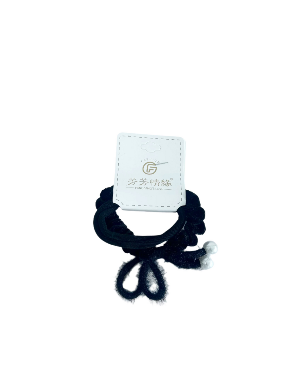 Velvet Faux Pearls Detailed 2pc Hair Ties – Elegant and Stylish Hair Accessories for All Occasions