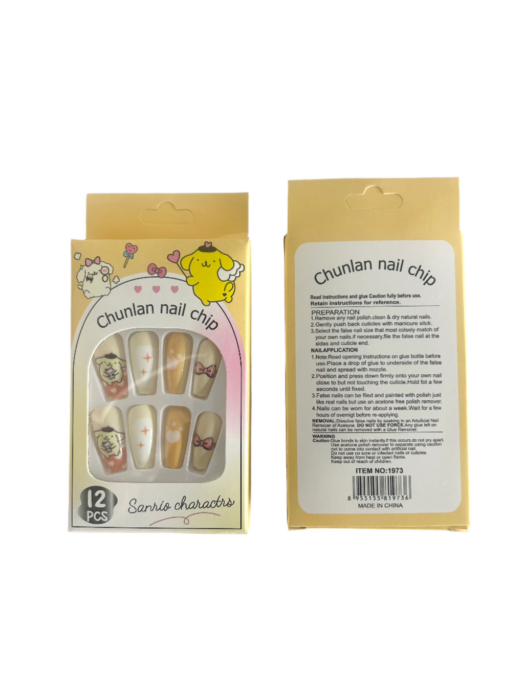 Cutesy Churun Cartoon Anime Press On Nails - Trendy & Easy-to-Apply Nails