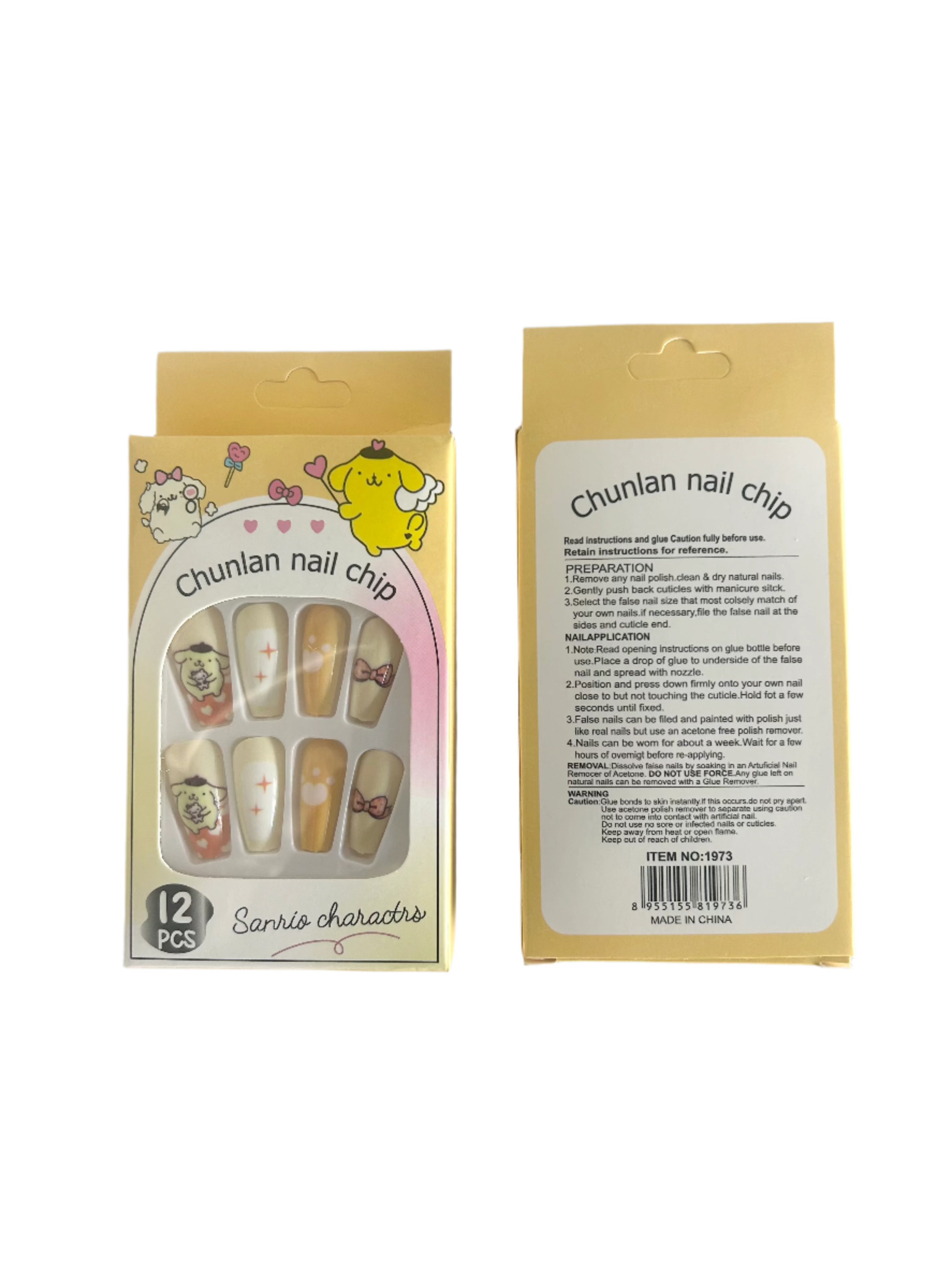 Cutesy Churun Cartoon Anime Press On Nails - Trendy & Easy-to-Apply Nails