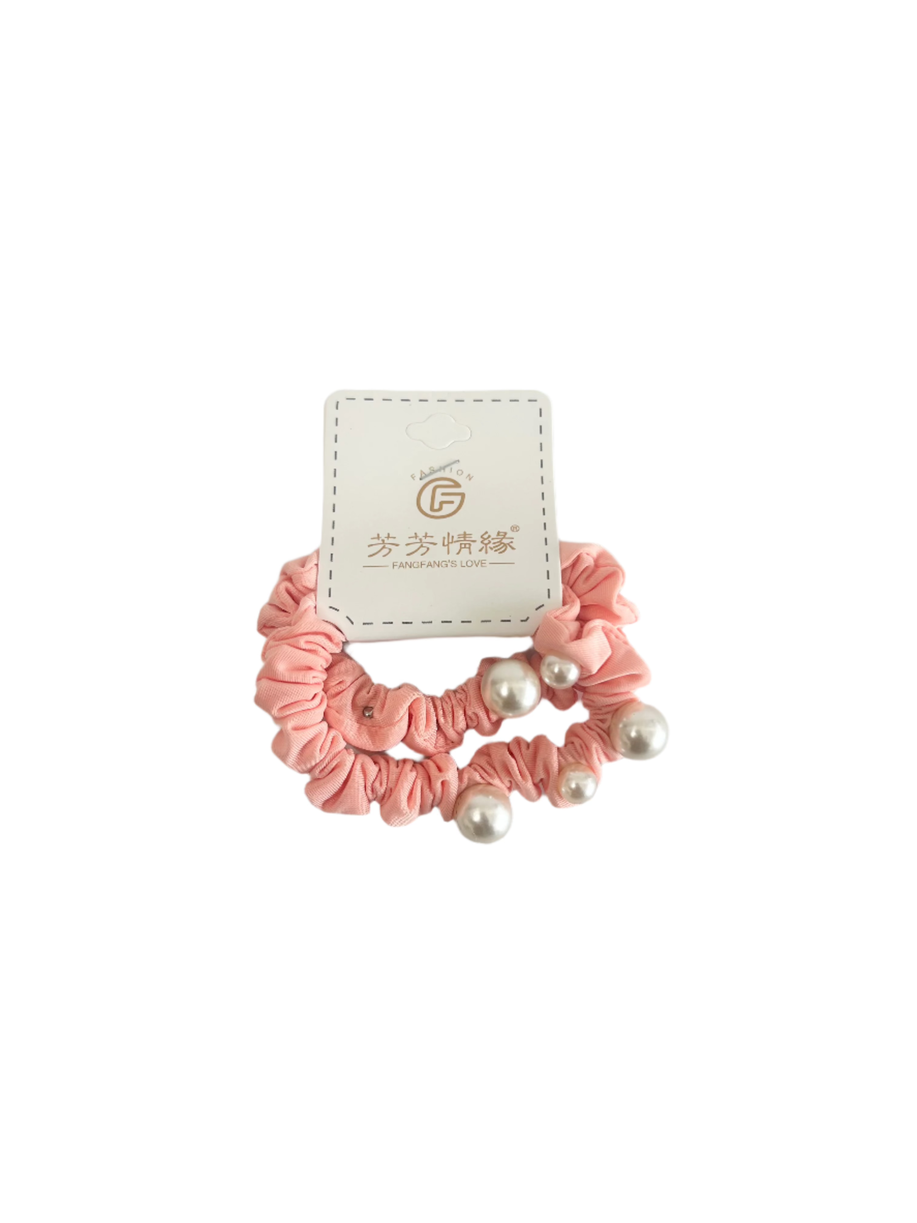 Candy Colour Pearl Hair Tie 2pcs - Stylish & Gentle Hold