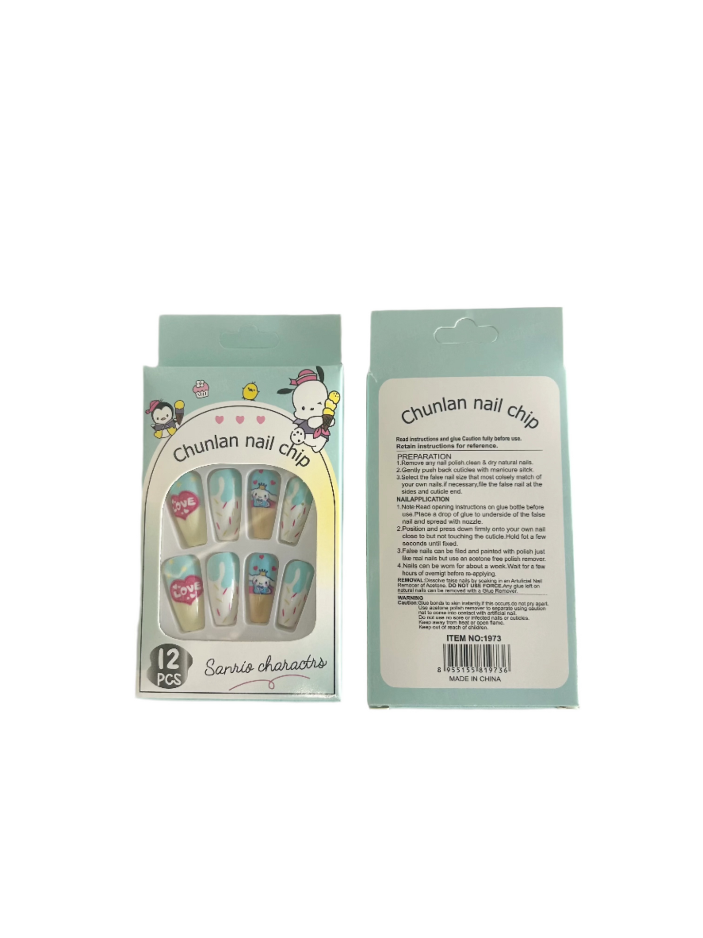 Cutesy Churun Cartoon Anime Press On Nails - Trendy & Easy-to-Apply Nails