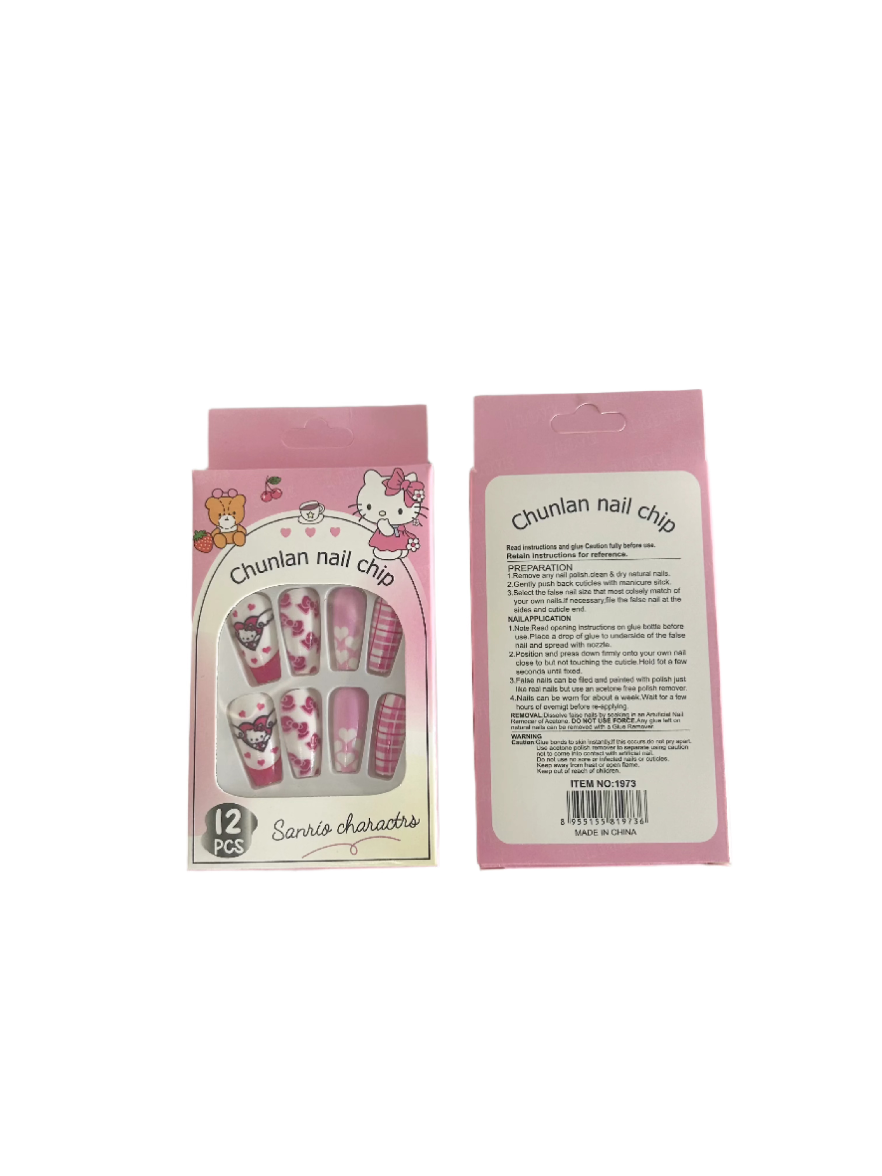 Cutesy Churun Cartoon Anime Press On Nails - Trendy & Easy-to-Apply Nails