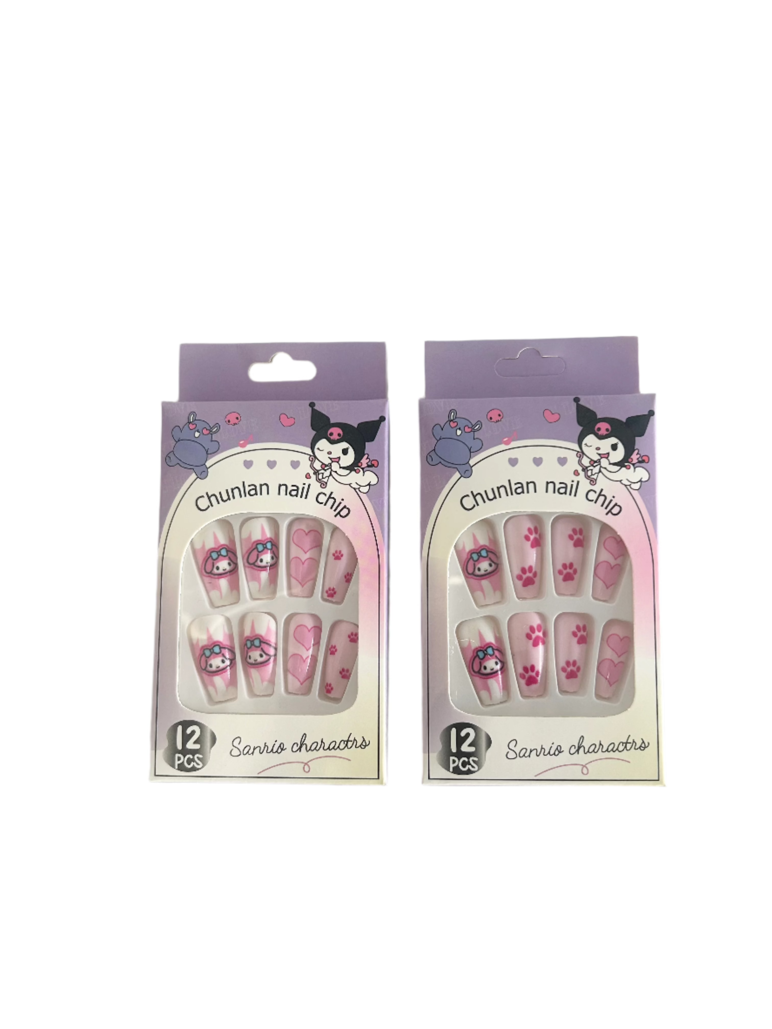 Cutesy Churun Cartoon Anime Press On Nails - Trendy & Easy-to-Apply Nails