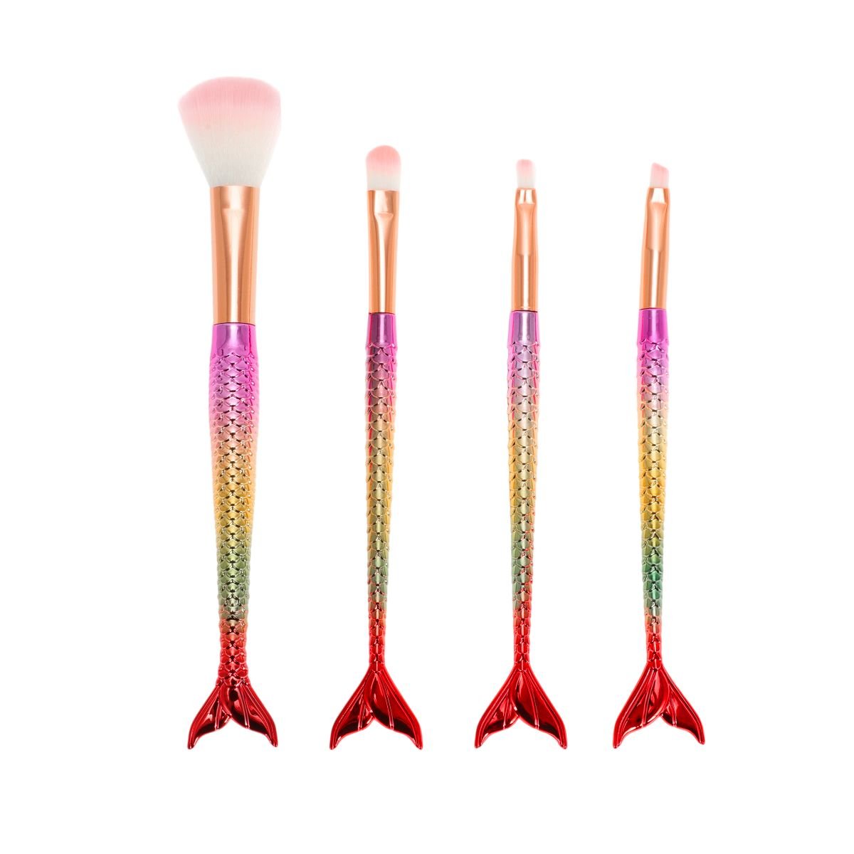4pcs Fish Tail Make-up Brush Set