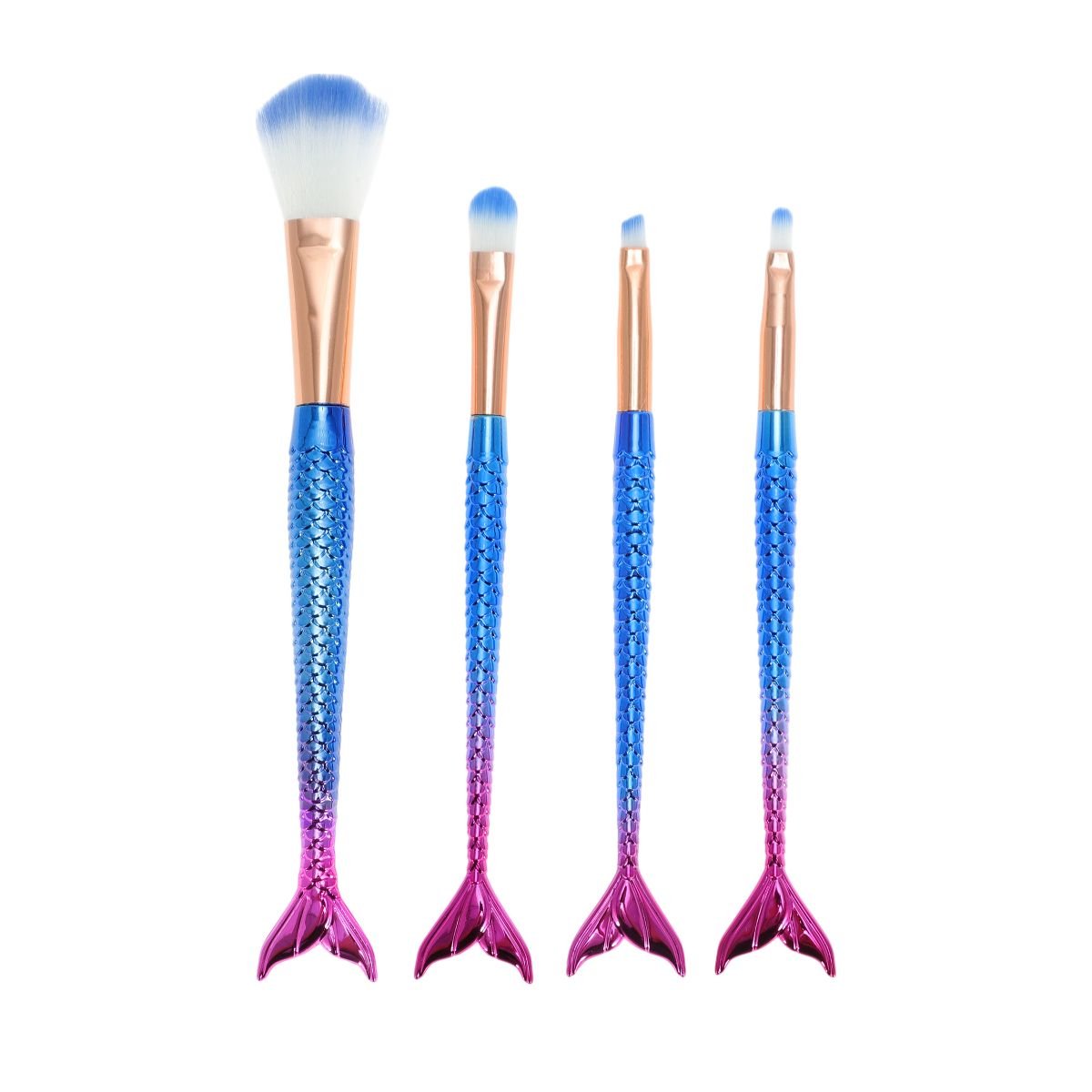 4pcs Fish Tail Make-up Brush Set