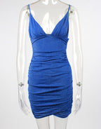 Gitter Asymetrical Mini Bodycon Dress XD21