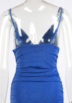 Gitter Asymetrical Mini Bodycon Dress XD21
