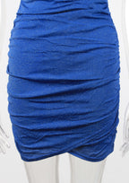 Gitter Asymetrical Mini Bodycon Dress XD21