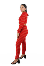 Glitter Hoodie Crop Top Two Piece Pants Set XD21