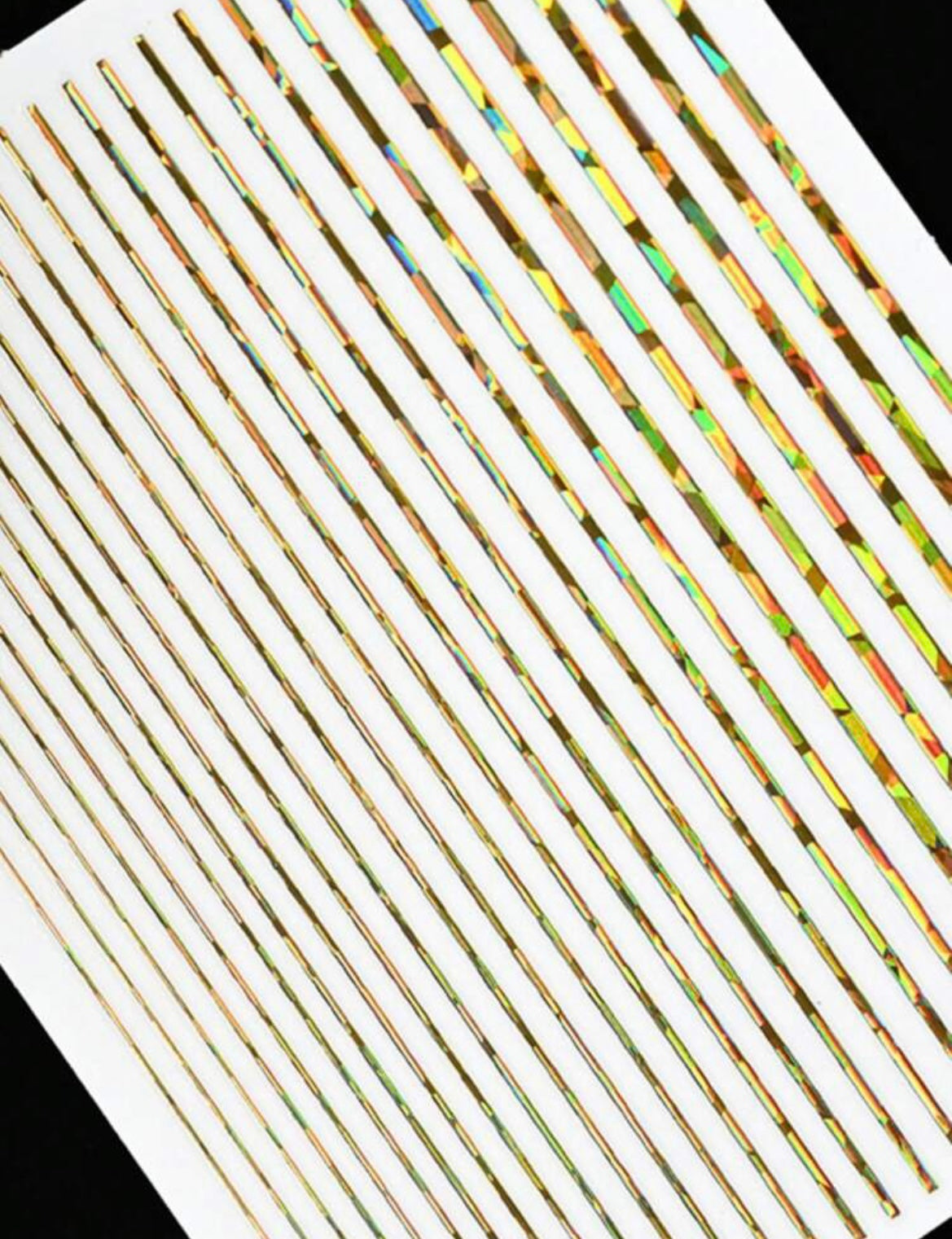 Gold 1sheet Stripe Pattern Nail Art Sticker XD21