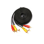 Gold Plated AV Male to Male cord Stereo Audio Video Cable 10M XD21