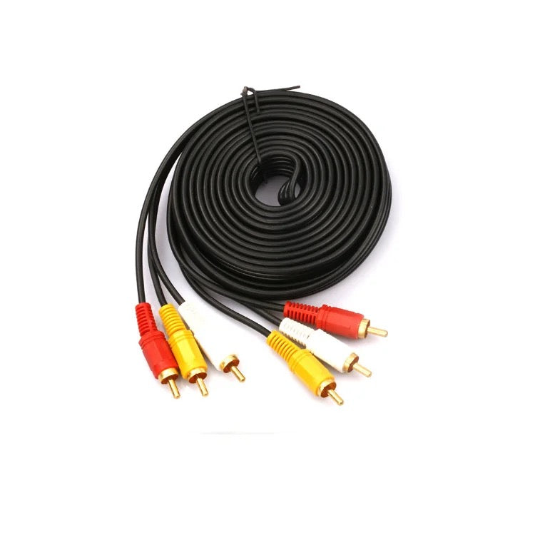 Gold Plated AV Male to Male cord Stereo Audio Video Cable 10M XD21