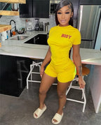 Graphic Body Shorts and T-Shirt Set XD21