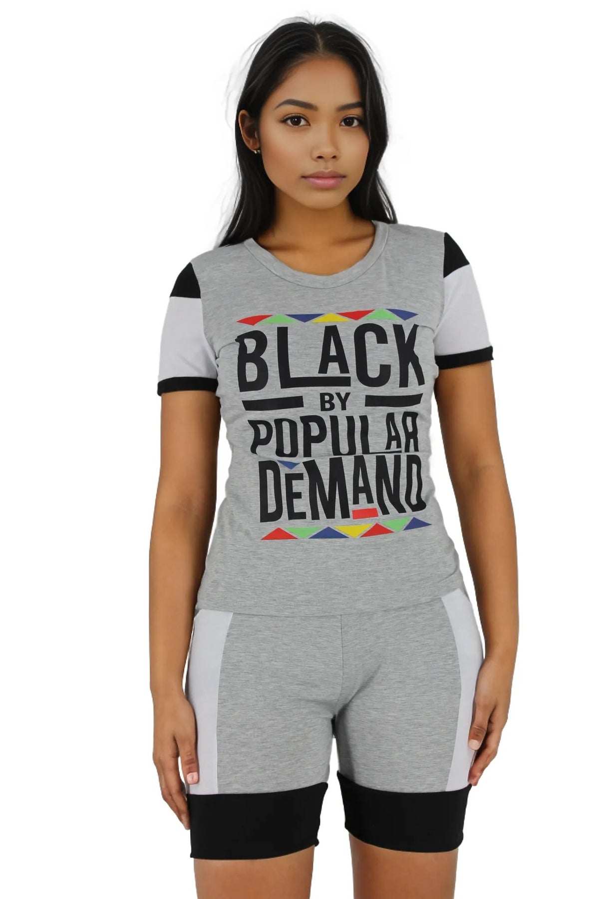 Graphic Letter 2 Piece Colou Block Athleisure Set XD21