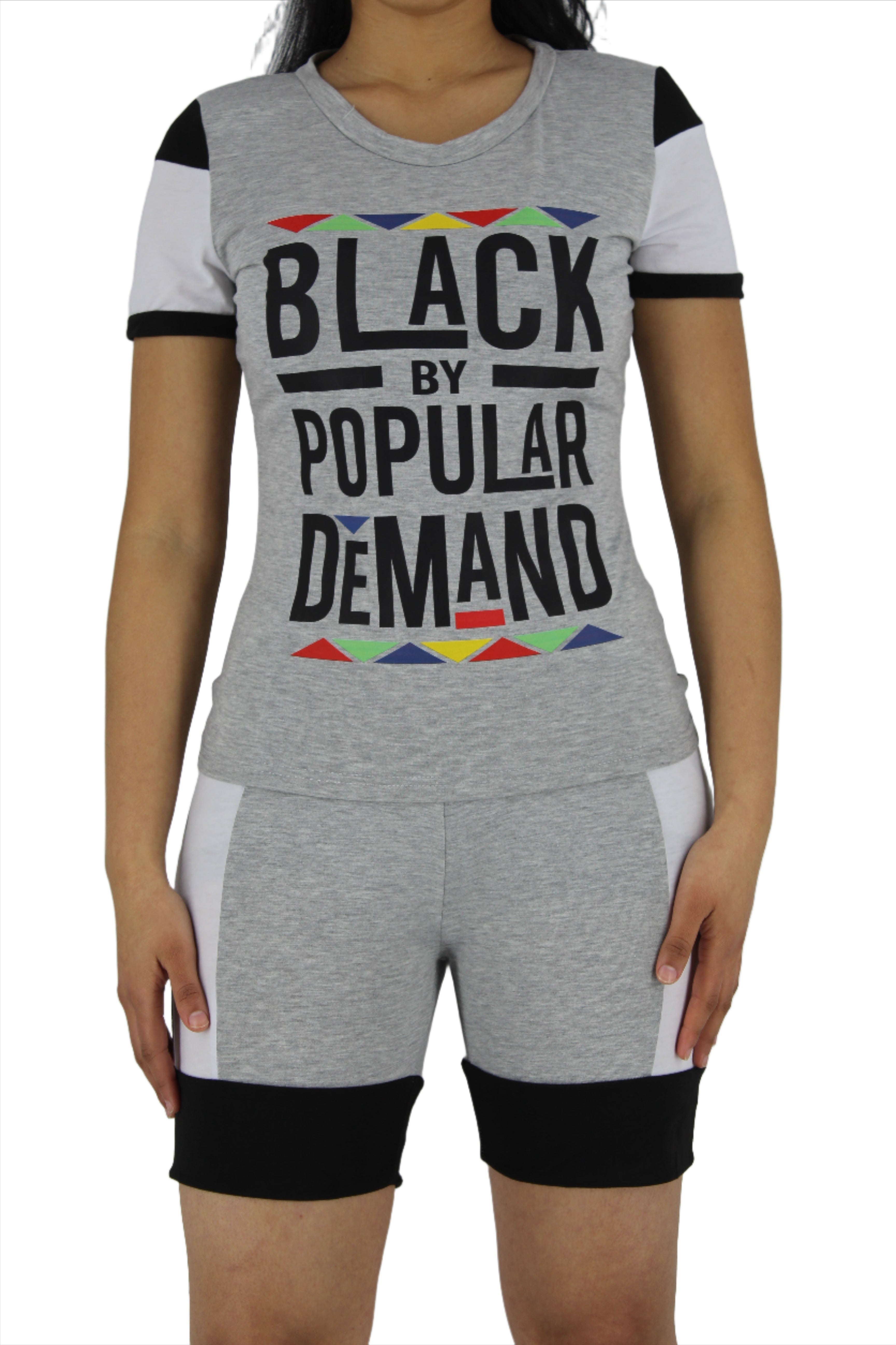 Graphic Letter 2 Piece Colou Block Athleisure Set XD21