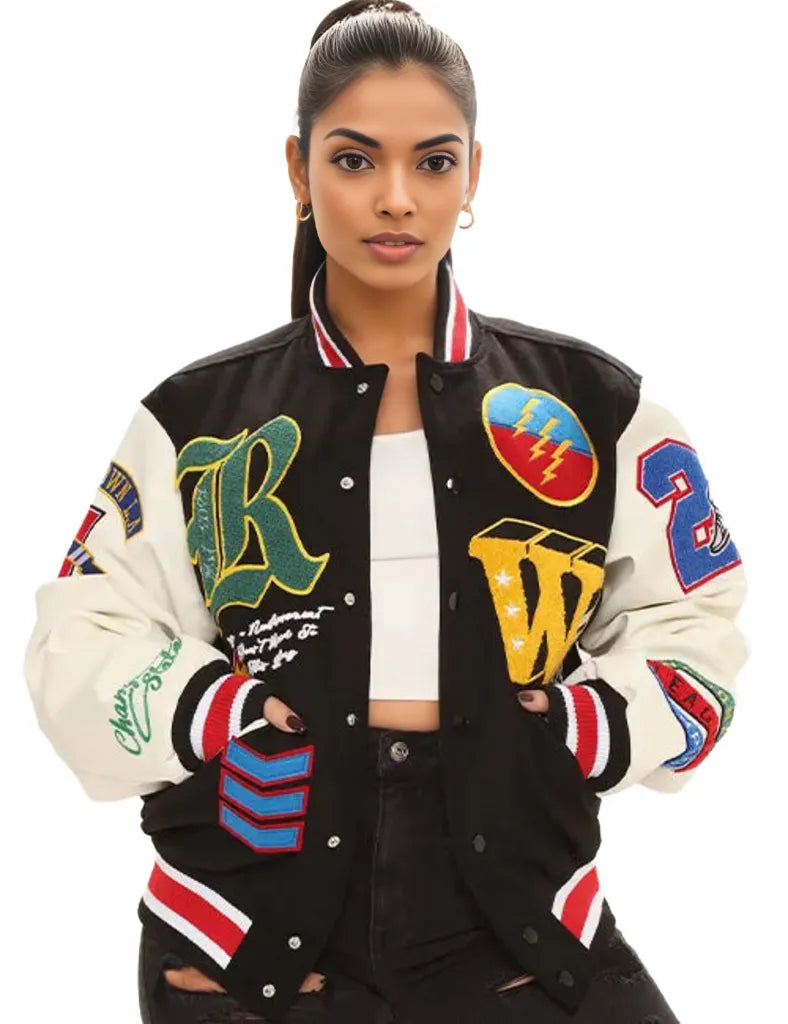 Graphic Pop Crop Sporty Jacket XD21