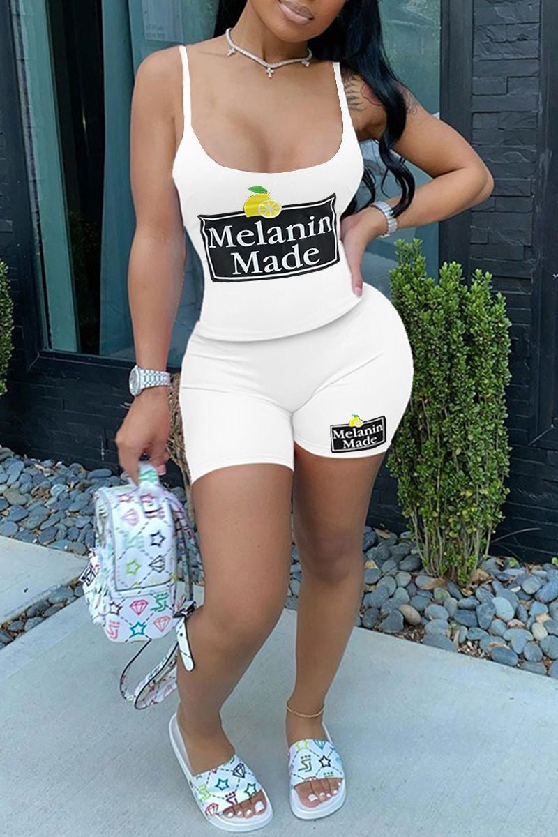 Graphic Shorts and Top Two Piece Set XD21