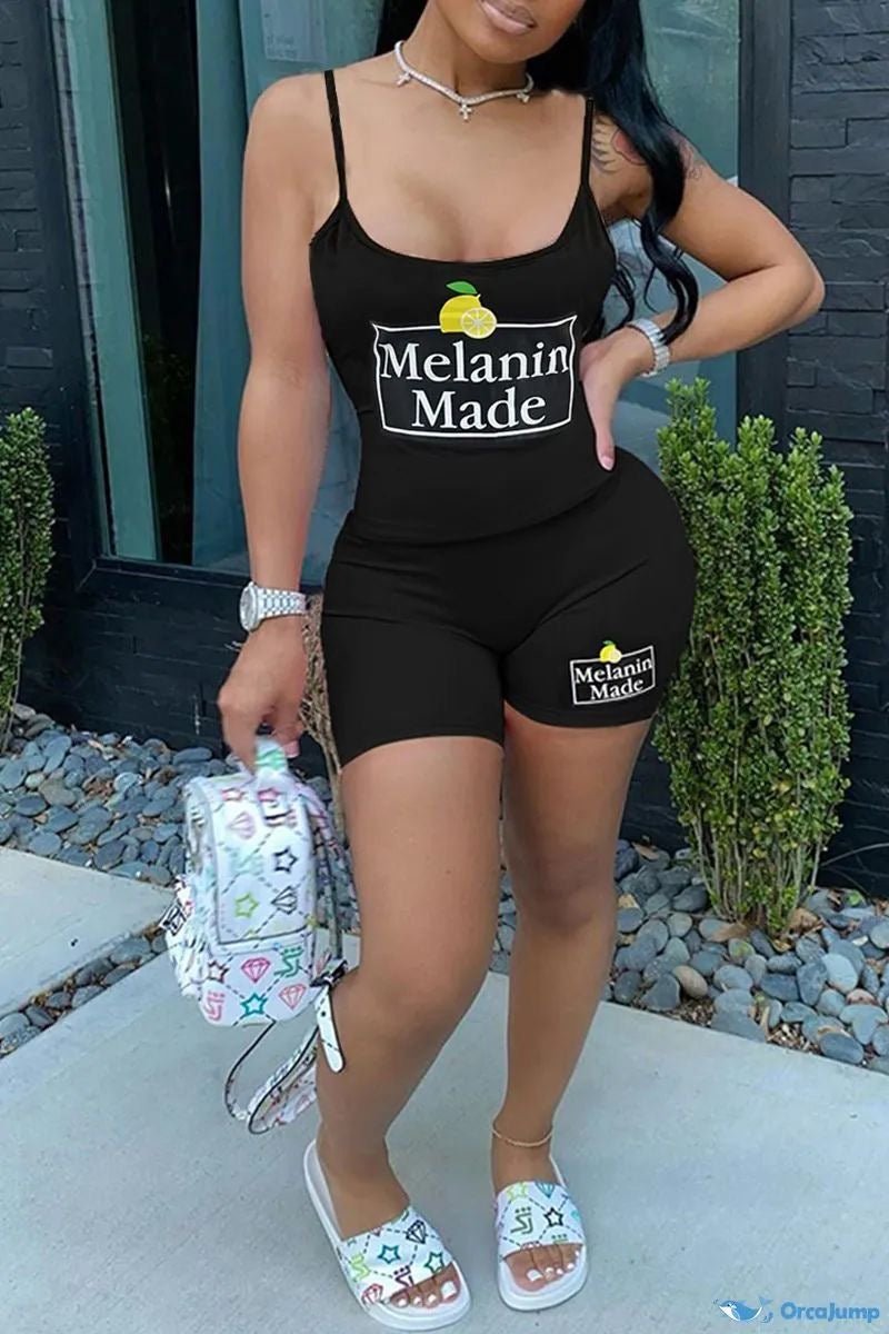 Graphic Shorts and Top Two Piece Set XD21