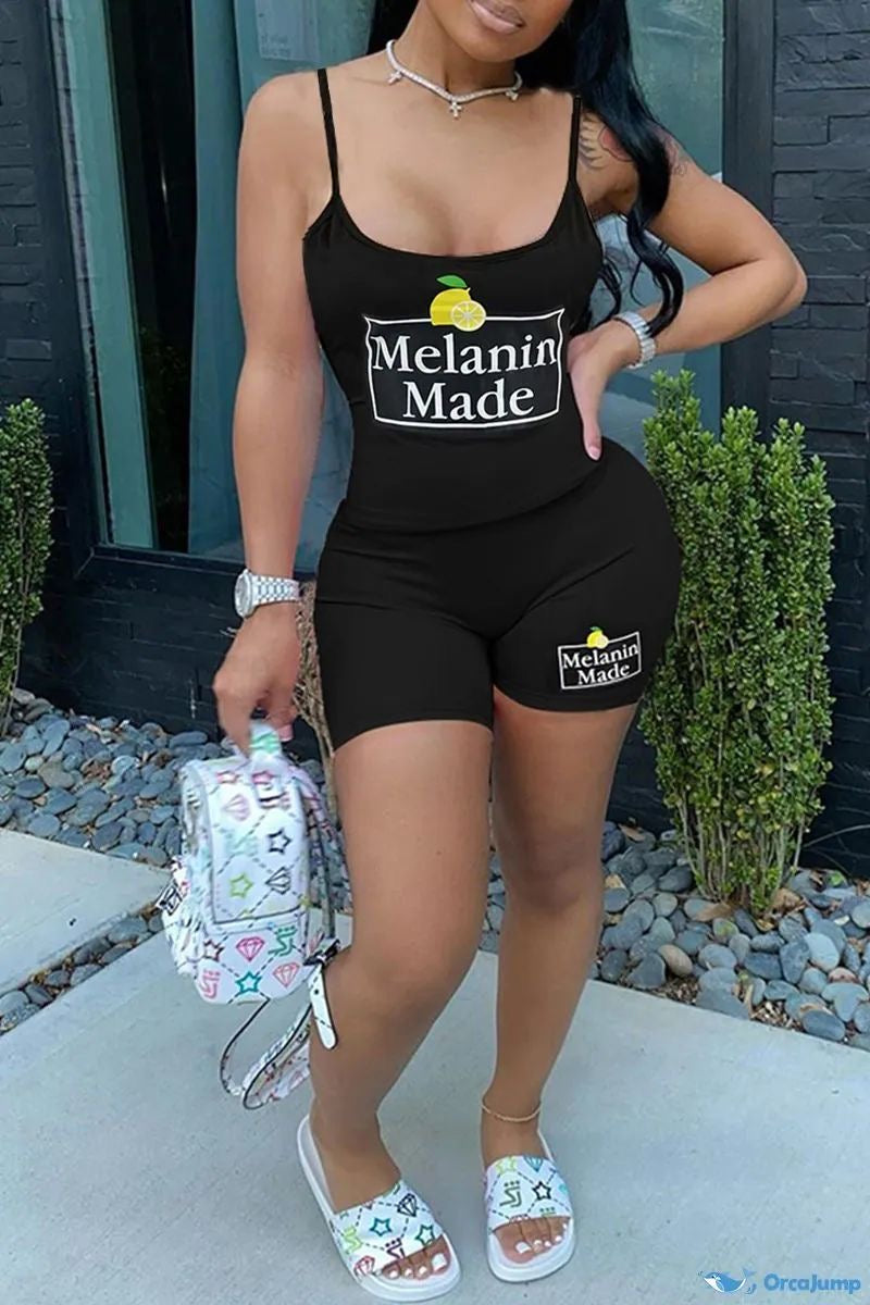 Graphic Shorts and Top Two Piece Set XD21