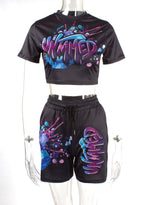 Graphic Two Piece Lounge Wear Set XD21