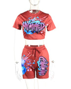 Graphic Two Piece Lounge Wear Set XD21