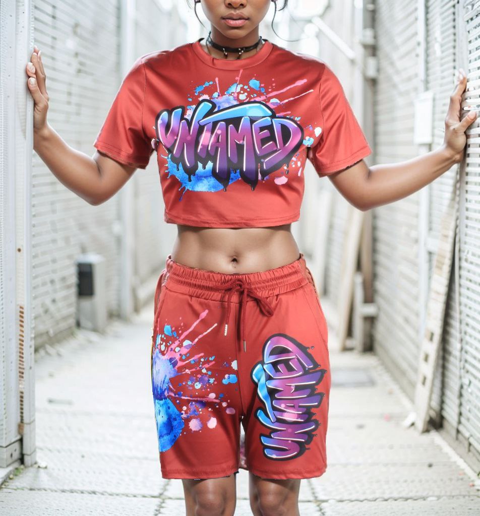 Graphic Two Piece Lounge Wear Set XD21