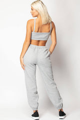 Grey Quilted Joggers & Top Loungewear Set - XD21