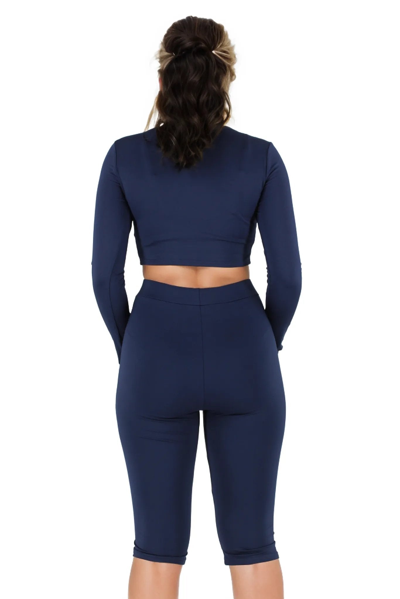 Gym Two Piece Long Shorts Set XD21