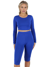 Gym Two Piece Long Shorts Set XD21