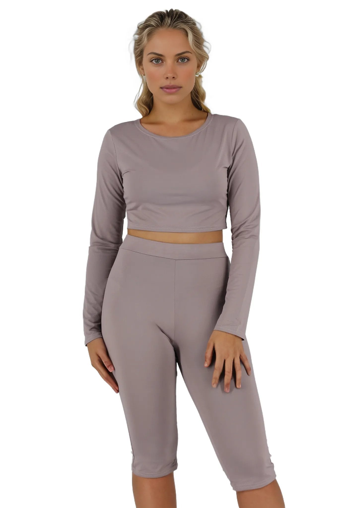 Gym Two Piece Long Shorts Set XD21