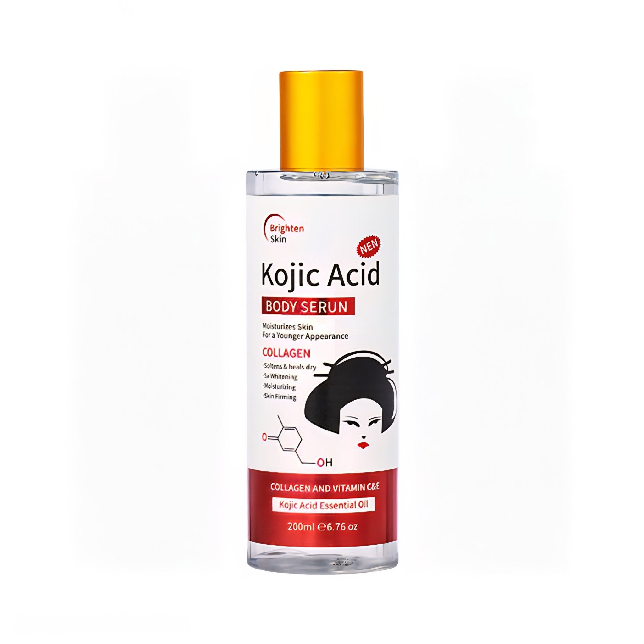 Kojic Acid Body Whitening Collagen Oil 200ml – Brightening & Firming Skin Care