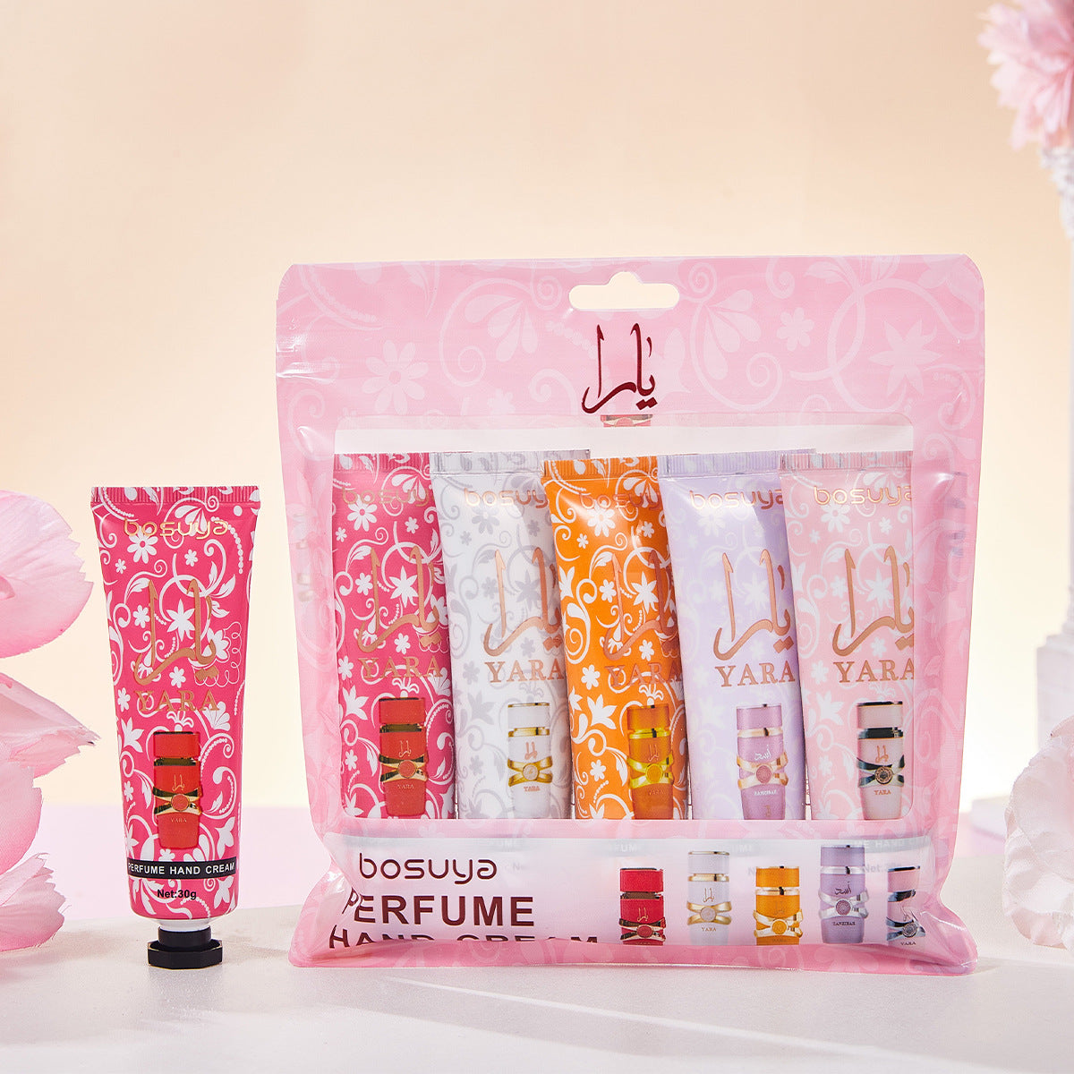 Bosuya Yara Perfumed Hand Cream 30g - a set of 5 pieces