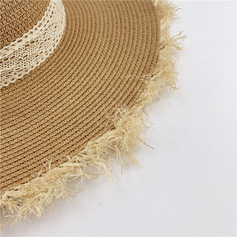 Wide Brim Straw Sun Hat with Bow – Summer Beach Hat